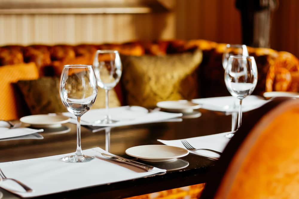 Father's Day gifts: Set table in a restaurant