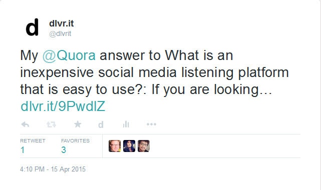 How to get traffic to your blog: Quora RSS Feed to Social