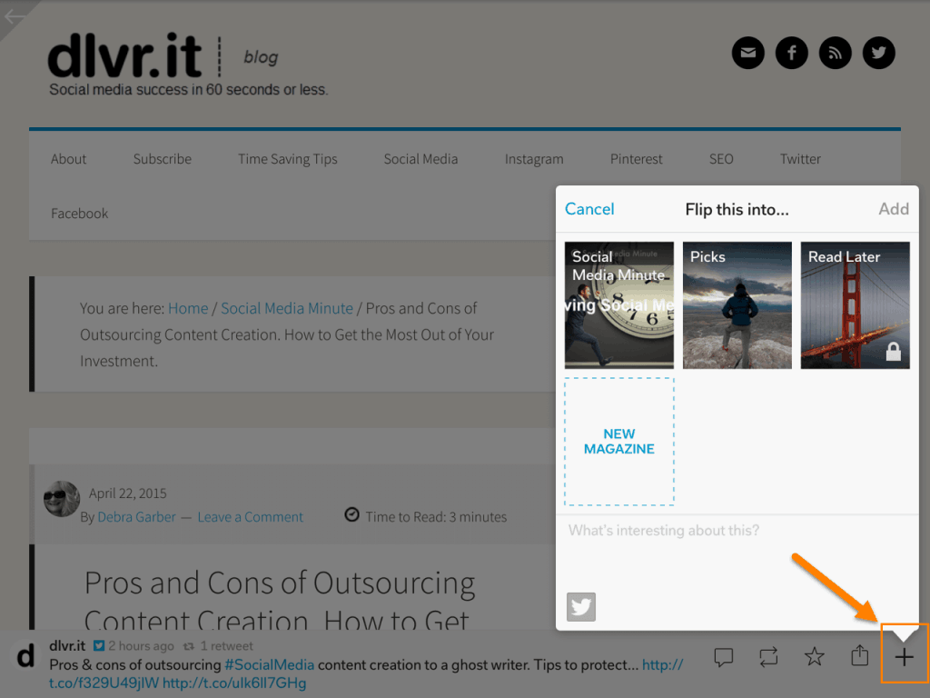 How to create a Flipboard magazine from an RSS feed